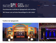 Tablet Screenshot of kulturspiegelzelt.de